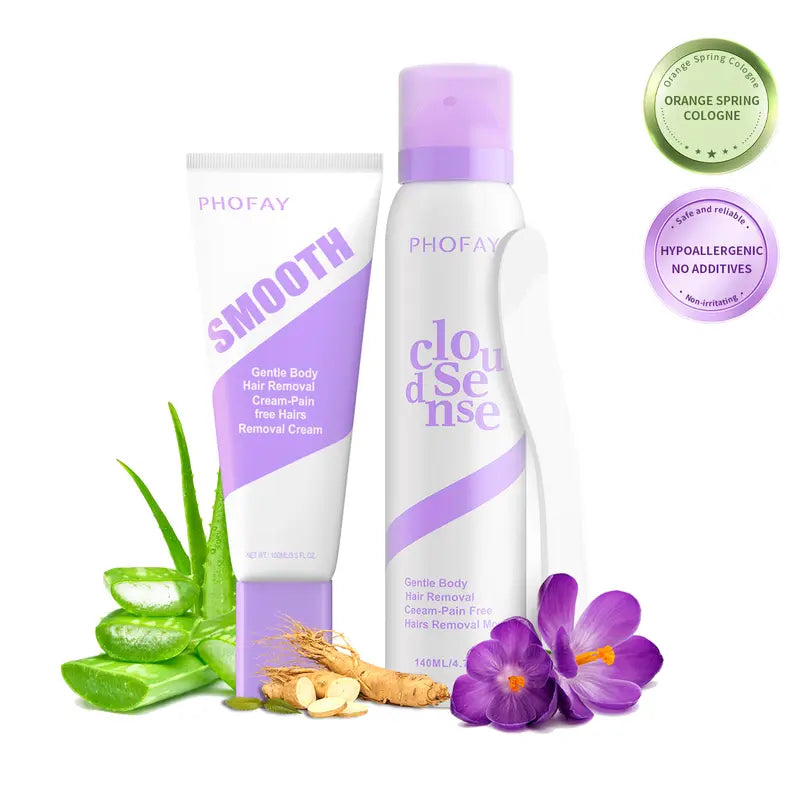 Painless Hair Removal Cream for Sensitive Skin — hypoallergenic, gentle, fast-acting, and suitable for both men and women.
