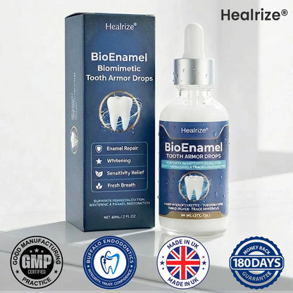 BioEnamel Tooth Armor Drops — Restores Enamel, Protects Against Cavities and Sensitivity, Whitens Teeth, and Eliminates Bad Breath