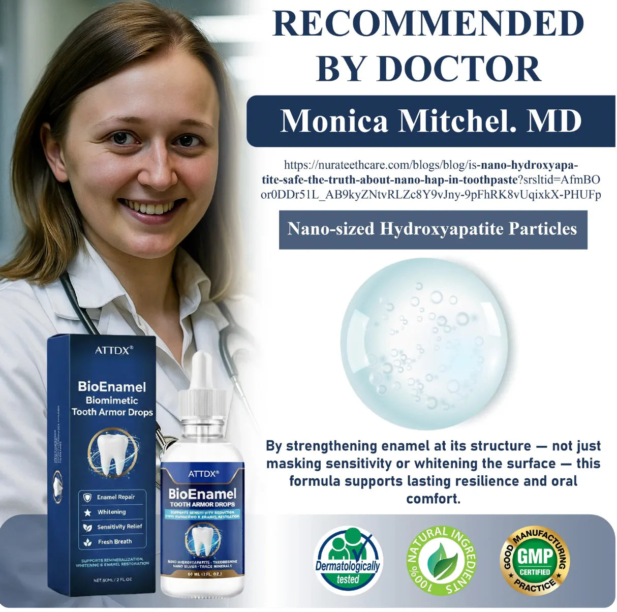BioEnamel Tooth Armor Drops — Restores Enamel, Protects Against Cavities and Sensitivity, Whitens Teeth, and Eliminates Bad Breath