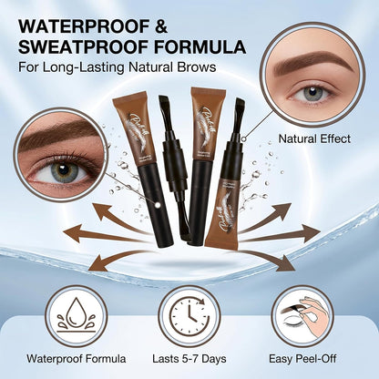 💞 Buy 1, Get 1 Free! Waterproof Peel-Off Brow Tint – Easy to Apply, Fills Sparse Areas, Covers Grays & Defines Brows Naturally