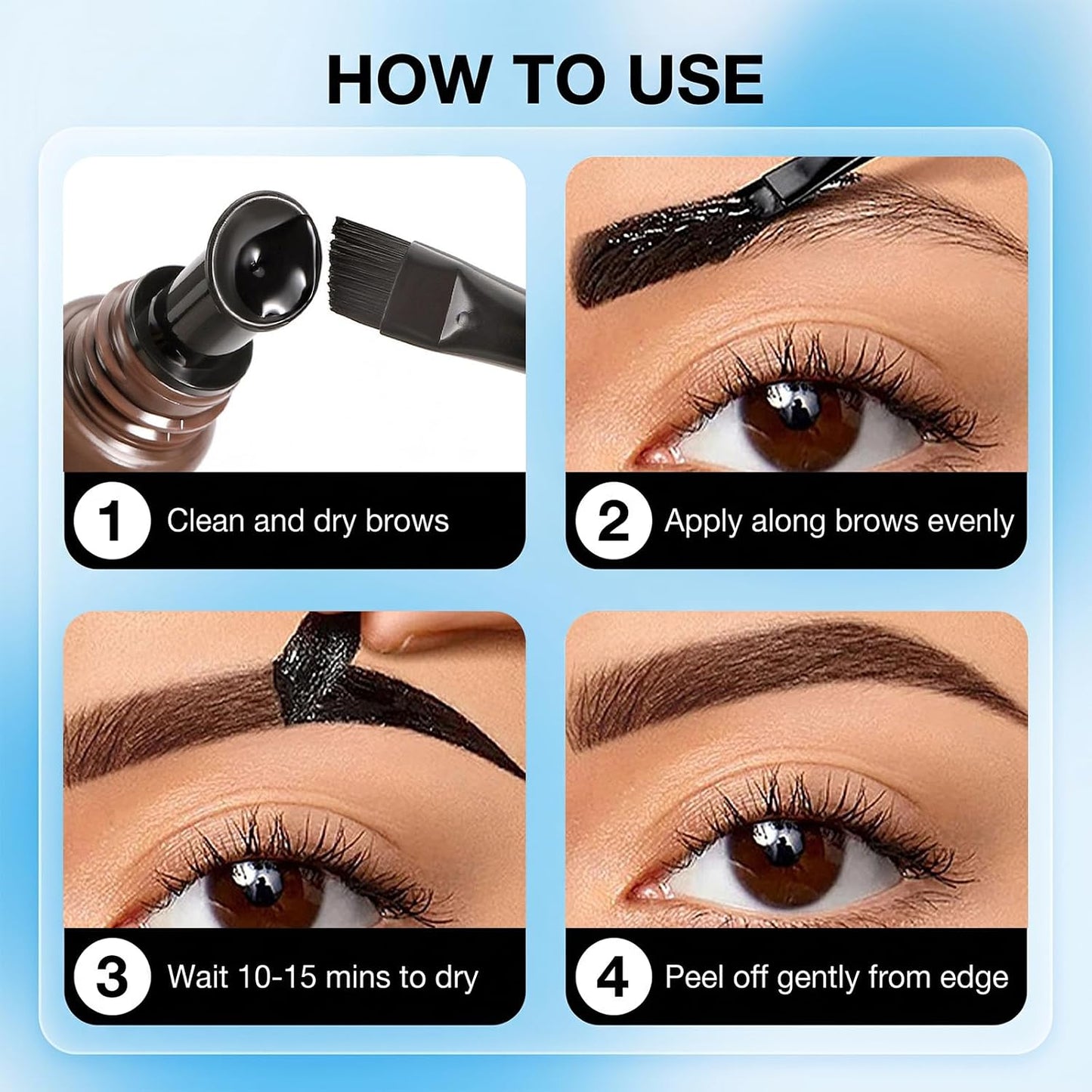 💞 Buy 1, Get 1 Free! Waterproof Peel-Off Brow Tint – Easy to Apply, Fills Sparse Areas, Covers Grays & Defines Brows Naturally
