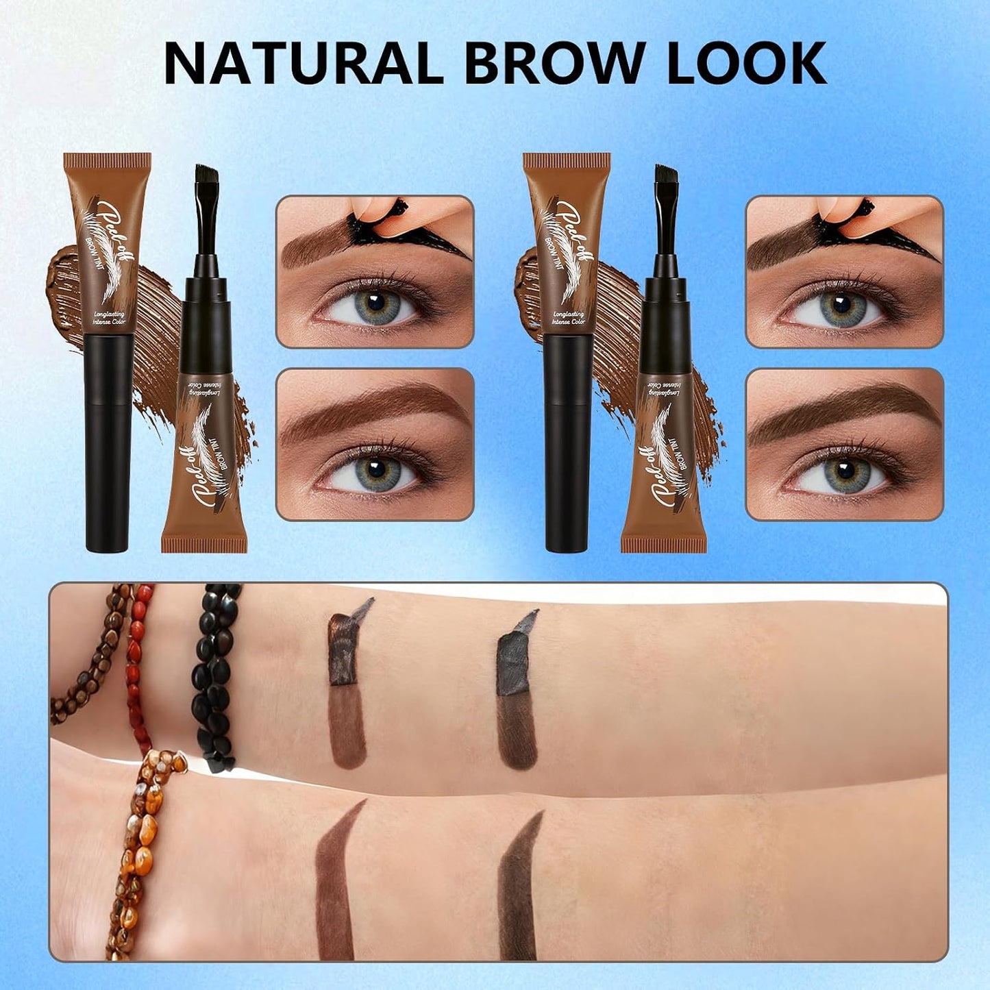 💞 Buy 1, Get 1 Free! Waterproof Peel-Off Brow Tint – Easy to Apply, Fills Sparse Areas, Covers Grays & Defines Brows Naturally